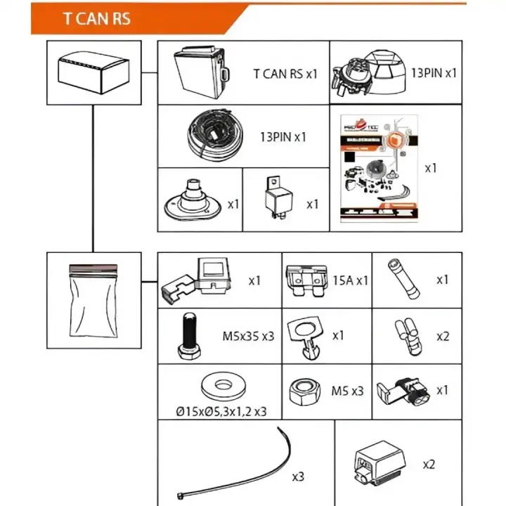 13 Pin Araca Özel Çeki Demiri Elektrik Tesisatı