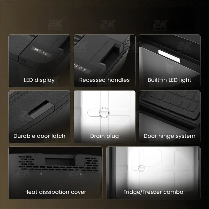 Evacool Tesla Model Y Uyumlu 35 Litre 12,24,220V Kompresörlü Taşınabilir Buzdolabı