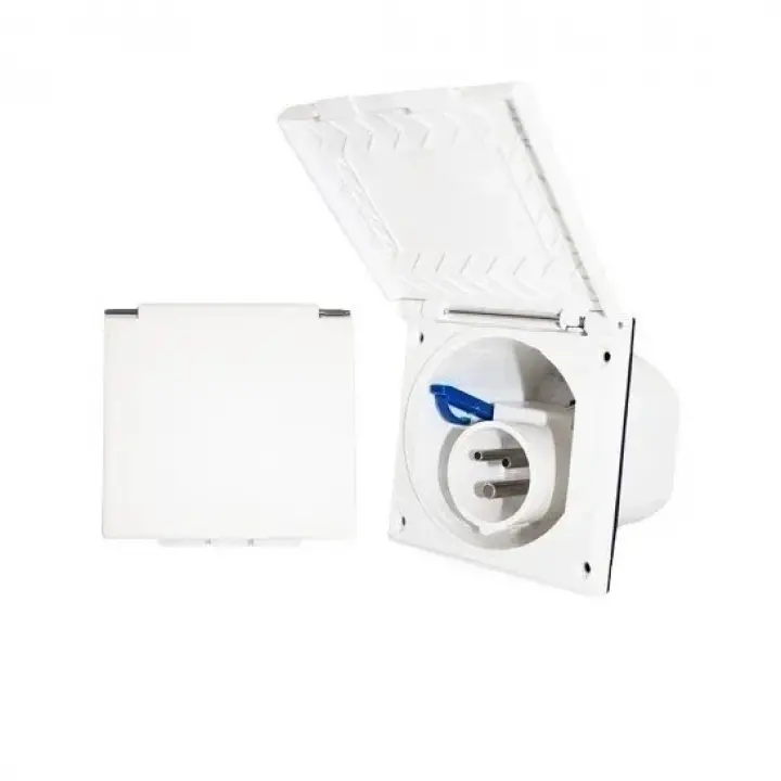 Westacc Beyaz 220V CEE Soket Karavan Dış Gömme Elektrik Girişi