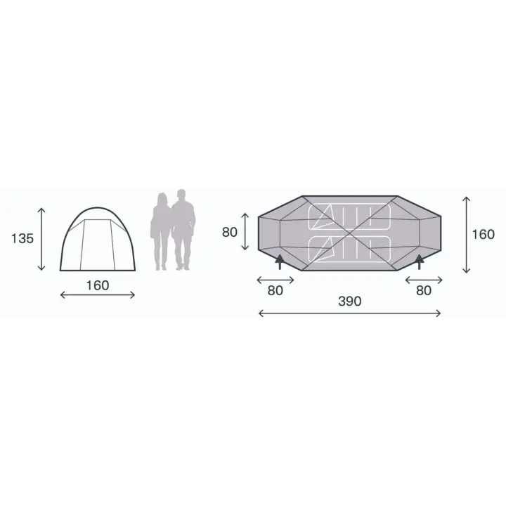 Dometic Kampa Mossborn 02 Mushroom 2 Kişilik Kamp Çadırı