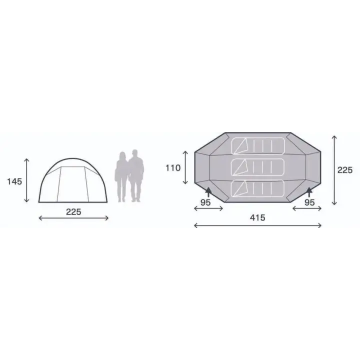Dometic Kampa Mossborn 03 Aegean 3 Kişilik Kamp Çadırı