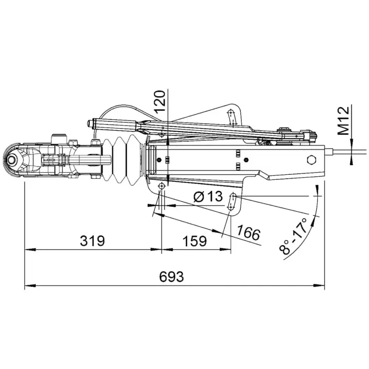 Al-Ko 1550-3000KG 1637/2051 Römork/Karavan Frenli Kaplin