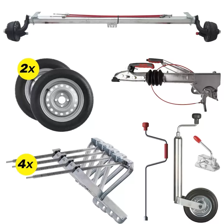 Al-Ko 750Kg 1400mm Torsiyonlu Frenli Aks Dingil Seti