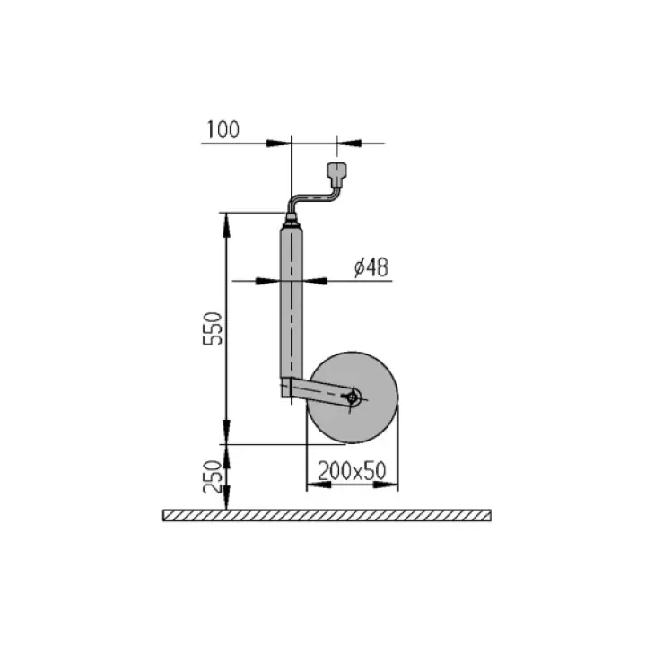 Al-Ko Destek Tekeri 48mm Plus 150 kg