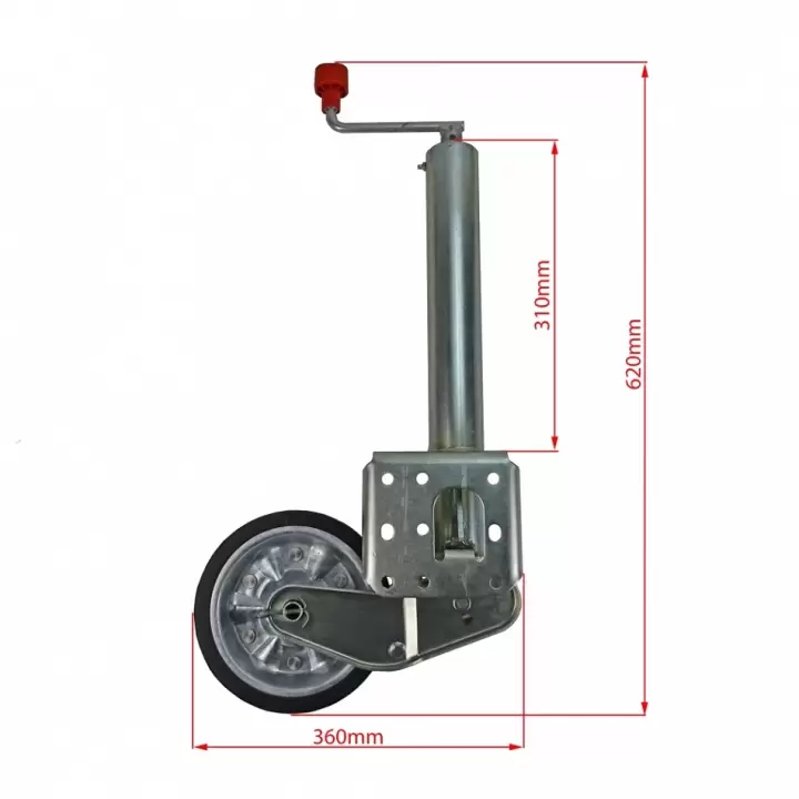 Al-Ko Katlanır Tip Flanşlı Tam Otomatik 500kg 200X50 Destek Ayağı Tekerleği