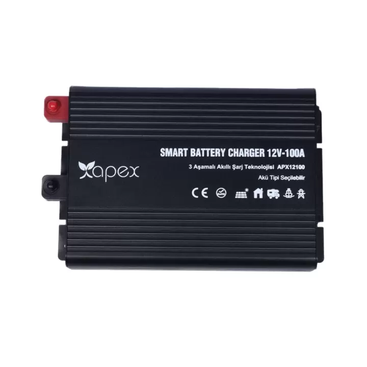 Apex APX12100 Lityum Uyumlu 12V 100A Akü Şarj Cihazı