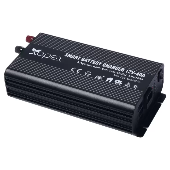 Apex APX1240 Lityum Uyumlu 12V 40A Akü Şarj Cihazı