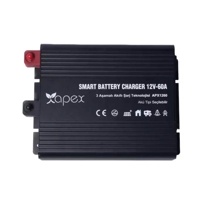 Apex APX1260 Lityum Uyumlu 12V 60A Akü Şarj Cihazı