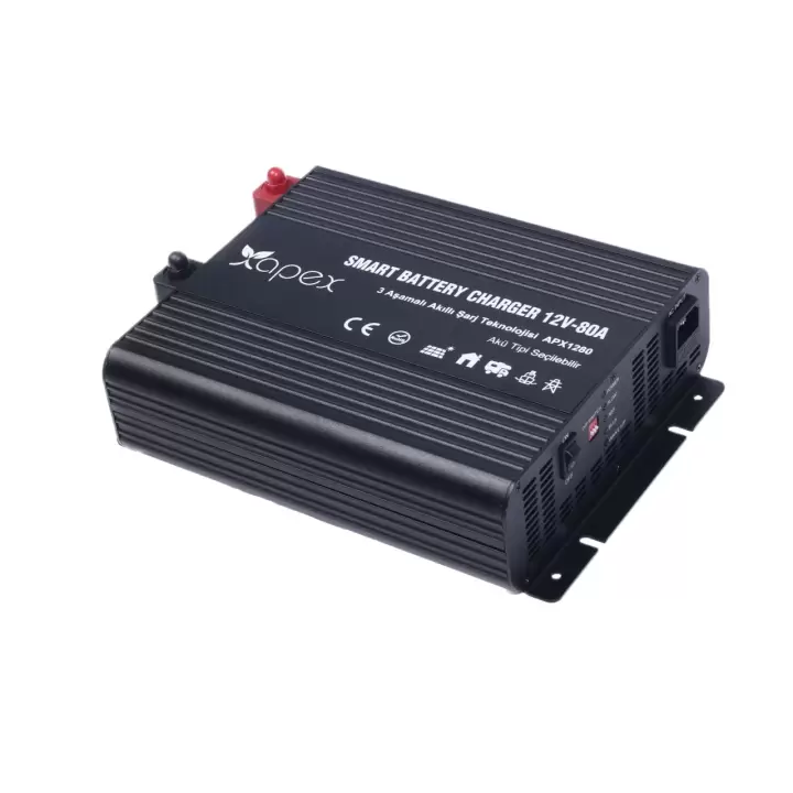 Apex APX1280 Lityum Uyumlu 12V 80A Akü Şarj Cihazı