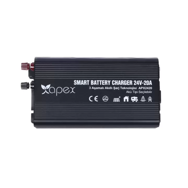 Apex APX2420 Lityum Uyumlu 24V 20A Akü Şarj Cihazı