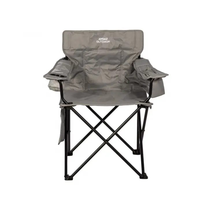 Aygaz Outdoor Gri 100Kg Çelik Katlanır Kamp Sandalyesi