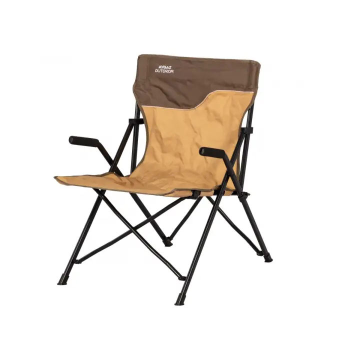 Aygaz Outdoor Kahverengi 120Kg Çelik Katlanır Kamp Sandalyesi