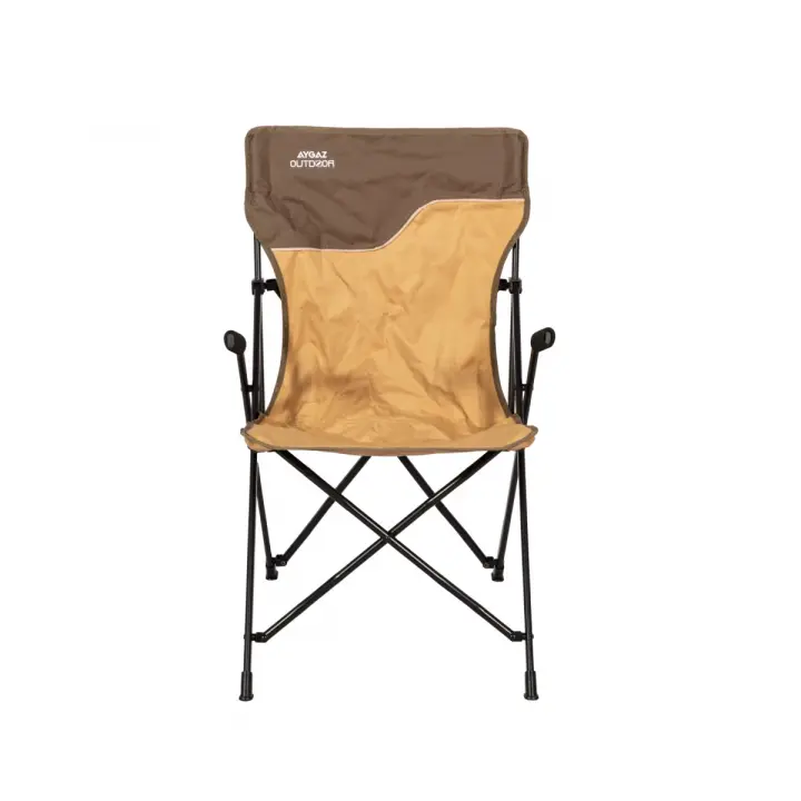 Aygaz Outdoor Kahverengi 120Kg Çelik Katlanır Kamp Sandalyesi