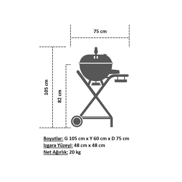 Aygaz OutdoorChef Ambri 480 G Yeni Nesil Barbekü