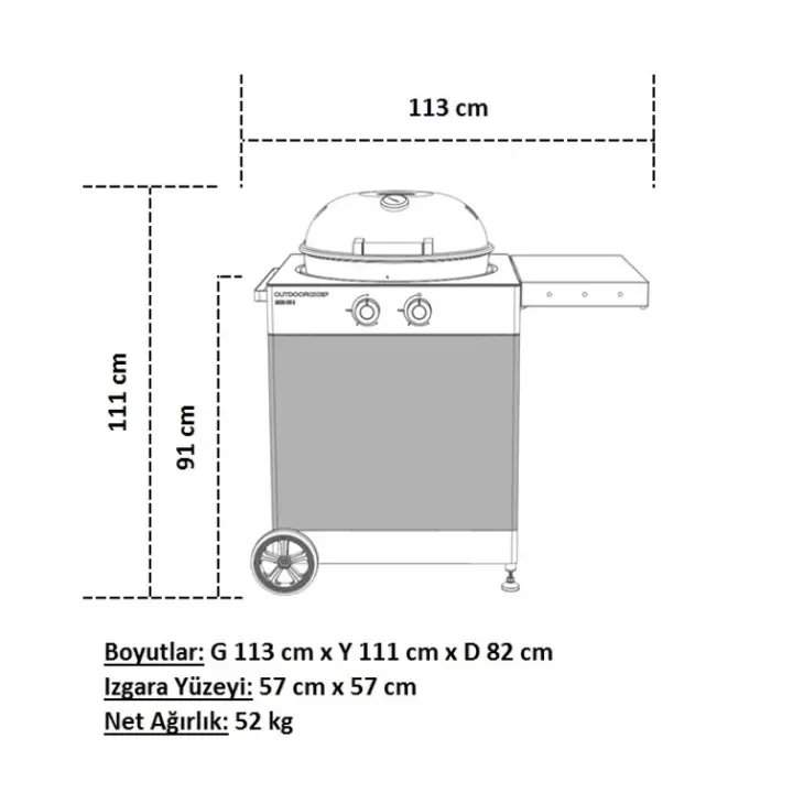 Aygaz OutdoorChef Arosa 570 G TEX Yeni Nesil Barbekü - Tekstil Kabin