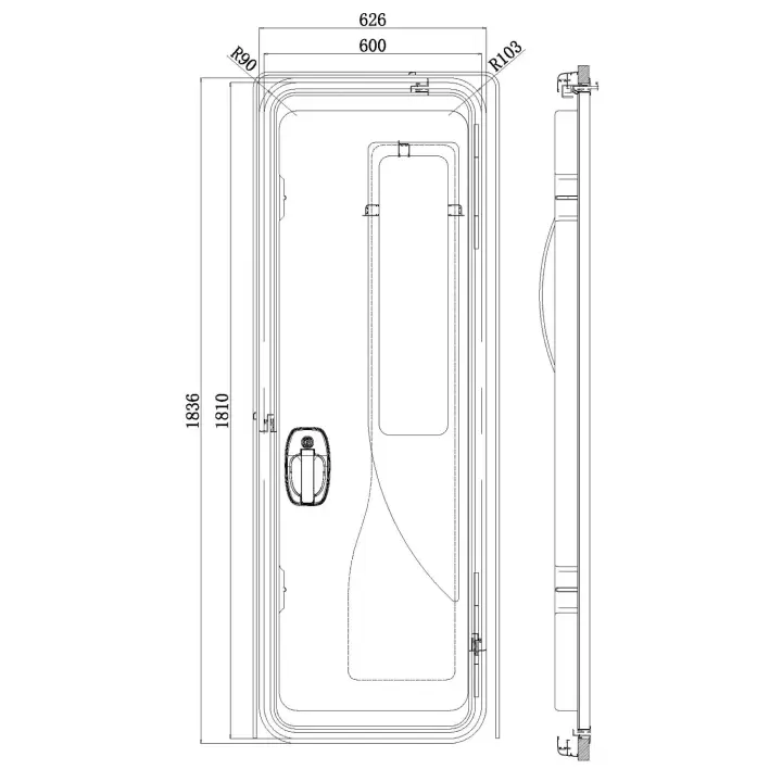 Babarvy 181x60cm Premium Karavan Kapısı + Sineklik