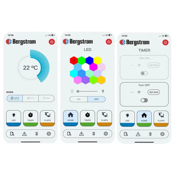Bergstrom Openair Plus 12V 6825BTU RGB-Bluetooth İnvertörlü Klima (Montaj Kiti İle Birlikte)