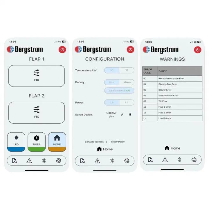 Bergstrom Openair Plus 12V 6825BTU RGB-Bluetooth İnvertörlü Klima (Montaj Kiti İle Birlikte)