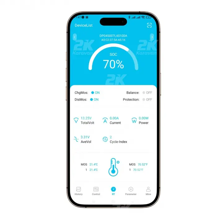 Berhimi 12V 100 Amper IP67 4000 DOD, BT Marin/Karavan Lifepo4 Lityum Akü