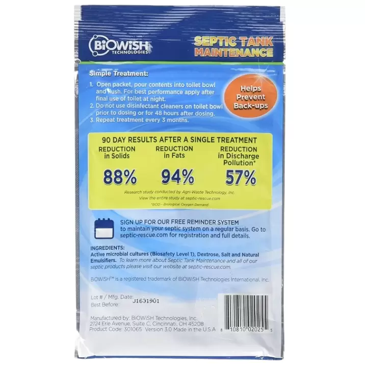 BiOWiSH (9500Lt) Septik Tank Temizleyici Atık Parçalayıcı 3.5oz/ 100g