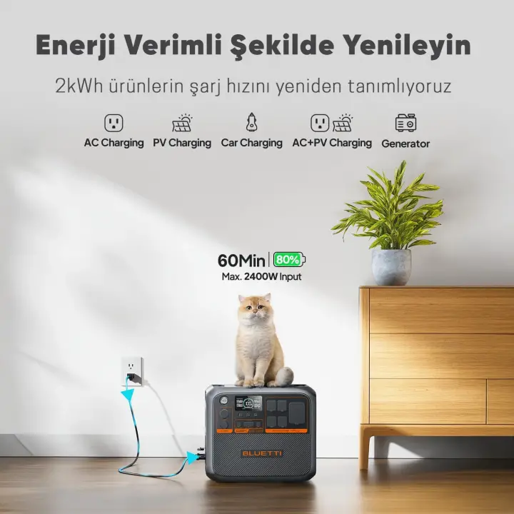 Bluetti AC200PL UPS 2304Wh Kapasiteli Taşınabilir Güç Kaynağı