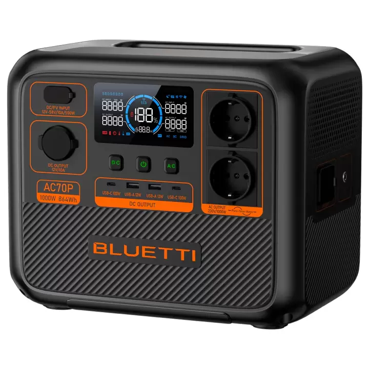 Bluetti AC70P UPS 864Wh Kapasiteli Taşınabilir Güç Kaynağı