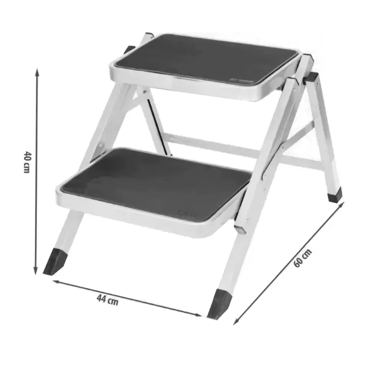 Campasist 40x44x60cm İki Basamaklı Metal Katlanır Karavan Giriş Basamağı