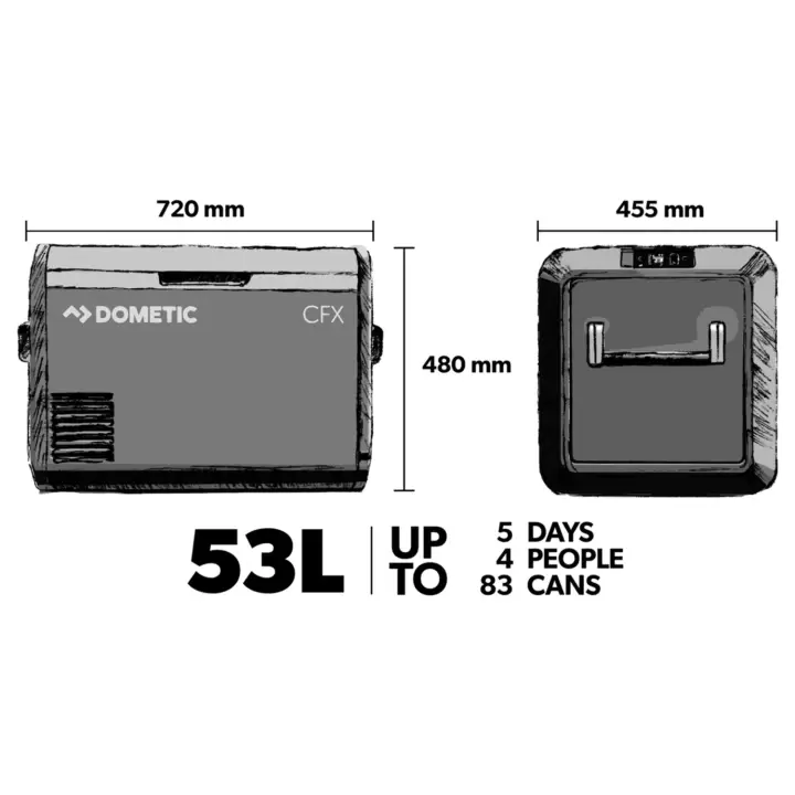 Dometic CFX3 55IM 12/24/220V 53L Portatif Kompresörlü Soğutucu