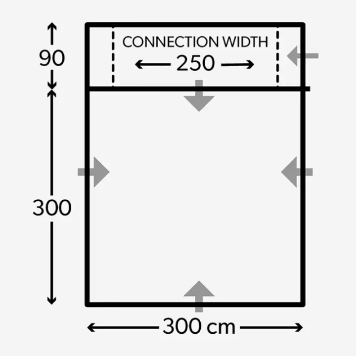 Dometic Cross AIR 300cm VW T5.T6 Şişme Havalı Çadır