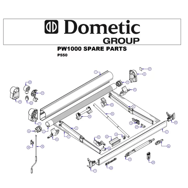 Dometic PW11/PW10/PR200 4470000010 Tente Yedek Parçası