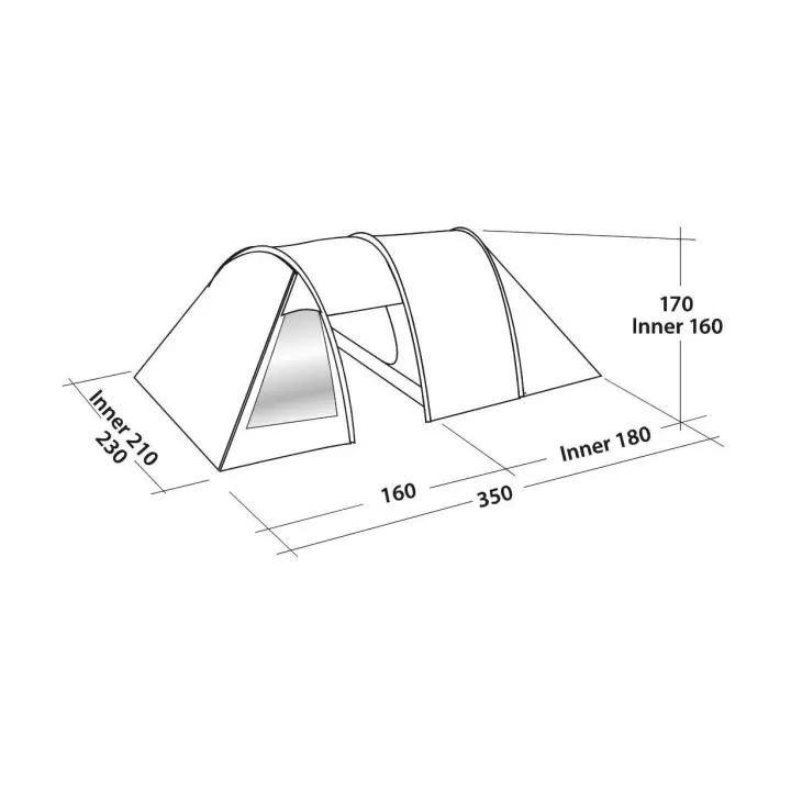 Easy Camp Galaxy 300 Rustic Green Blackroom 8M² & 3 Kişilik Yüksek Aile Çadırı