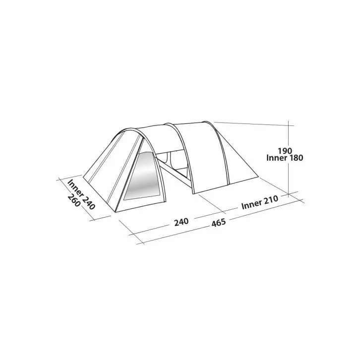 Easy Camp Galaxy 400 Rustic Green Blackroom 12M² & 4 Kişilik Yüksek Aile Çadırı