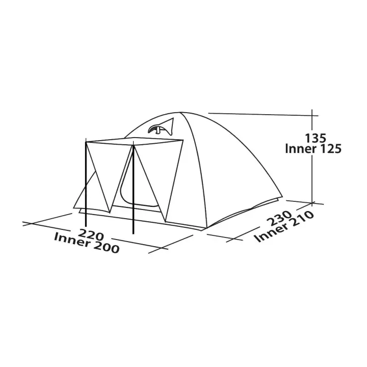 Easy Camp Garda 300 Blackroom 3 Kişilik Çadır