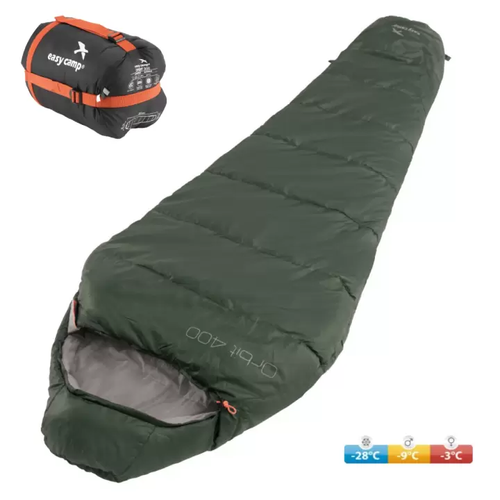 Easy Camp Orbit 400 -28°C Ultralight 1580 gr. Uyku Tulumu Green