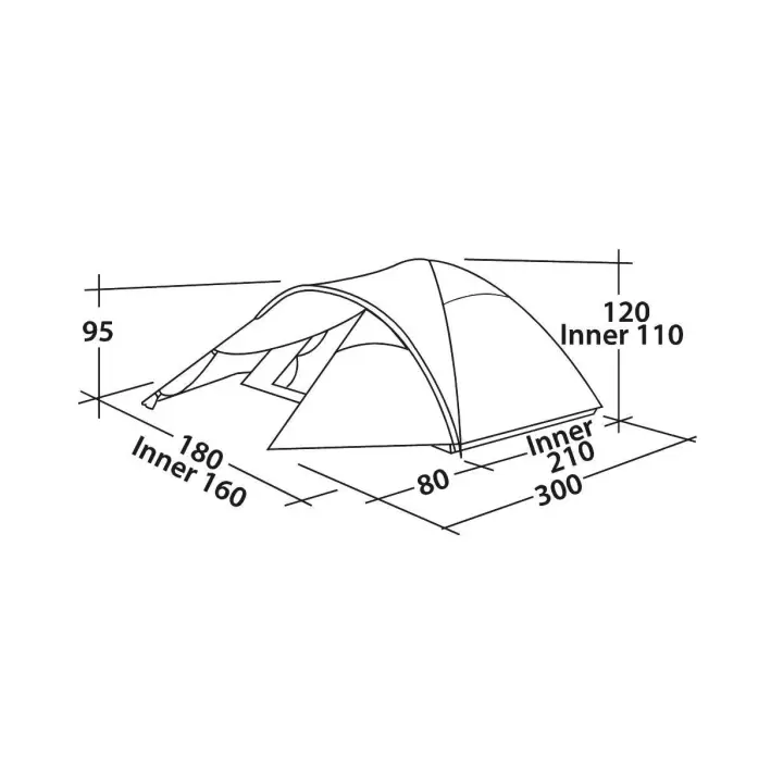 Easy Camp Quasar 300 Rustic Green Blackroom 3 Kişilik Çadır