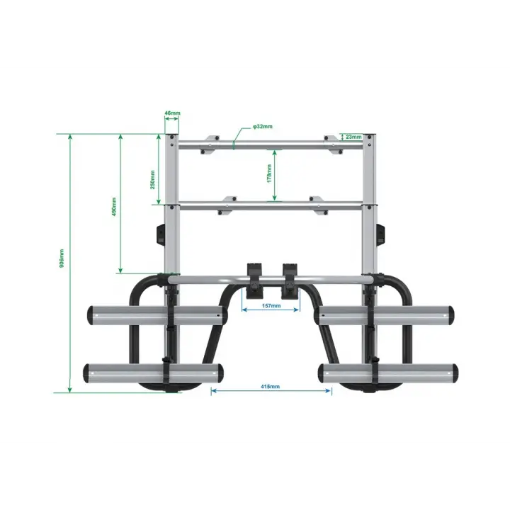 Enduro BS260 Kısa Çeki Oku Uyumlu Karavan Bisiklet Taşıyıcı - Kayar Sistemli (60kg)