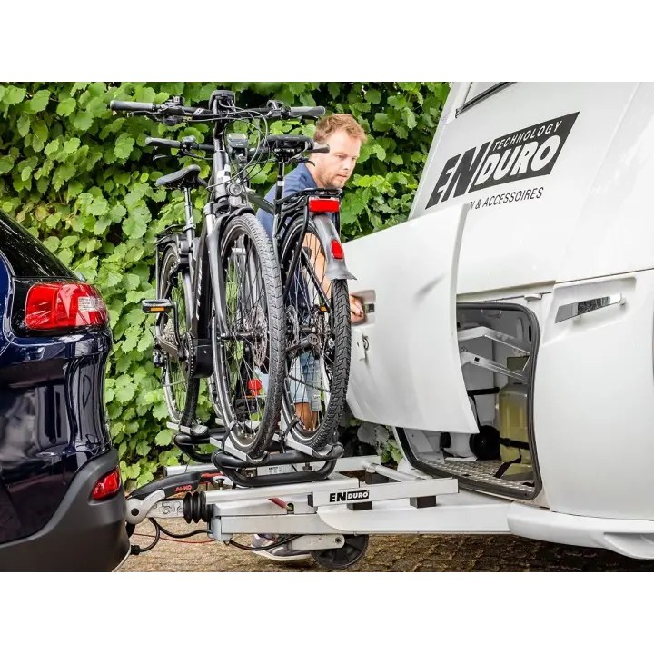 Enduro BS260 Kısa Çeki Oku Uyumlu Karavan Bisiklet Taşıyıcı - Kayar Sistemli (60kg)
