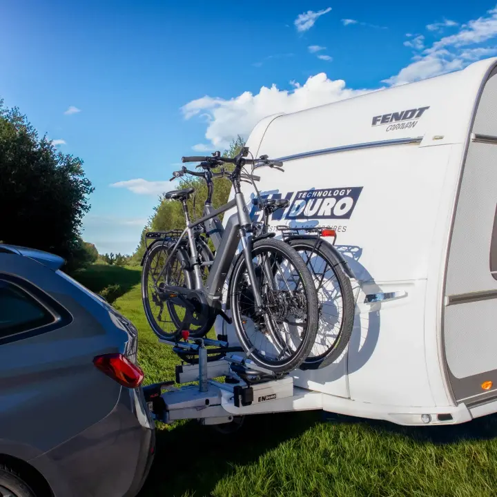 Enduro BS260 Kısa Çeki Oku Uyumlu Karavan Bisiklet Taşıyıcı - Kayar Sistemli (60kg)