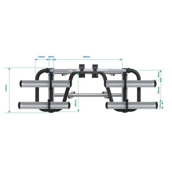 Enduro BS260 Kısa Çeki Oku Uyumlu Karavan Bisiklet Taşıyıcı - Kayar Sistemli (60kg)