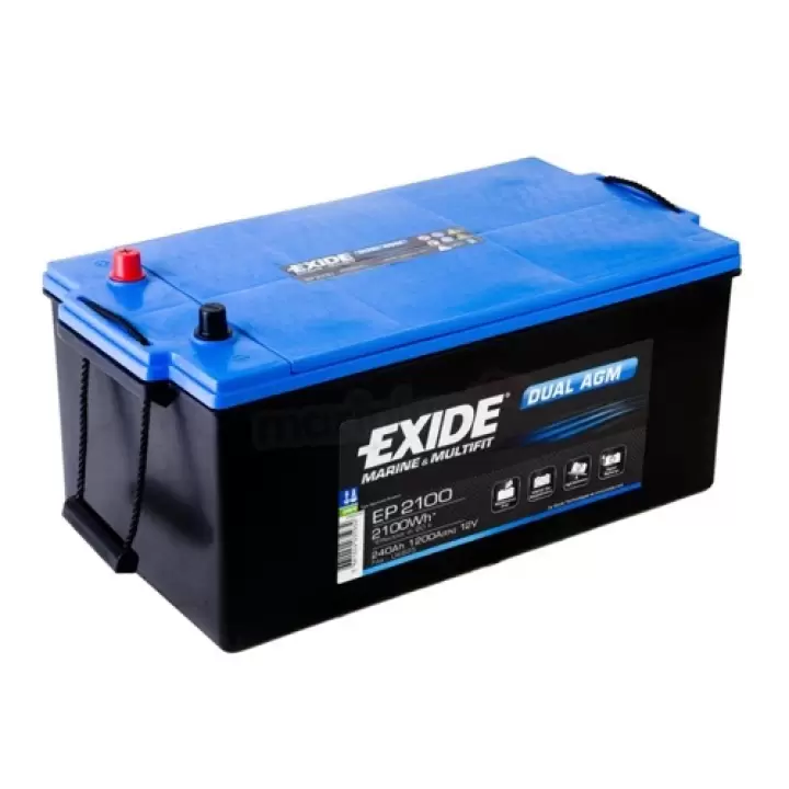 Exide EP2100 12V 240 Ah Dual Marin Agm Akü (Avrupa Üretimi)