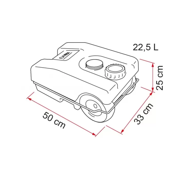 Fiamma 23 Litre Karavan Tekerli Atık Su Tankı