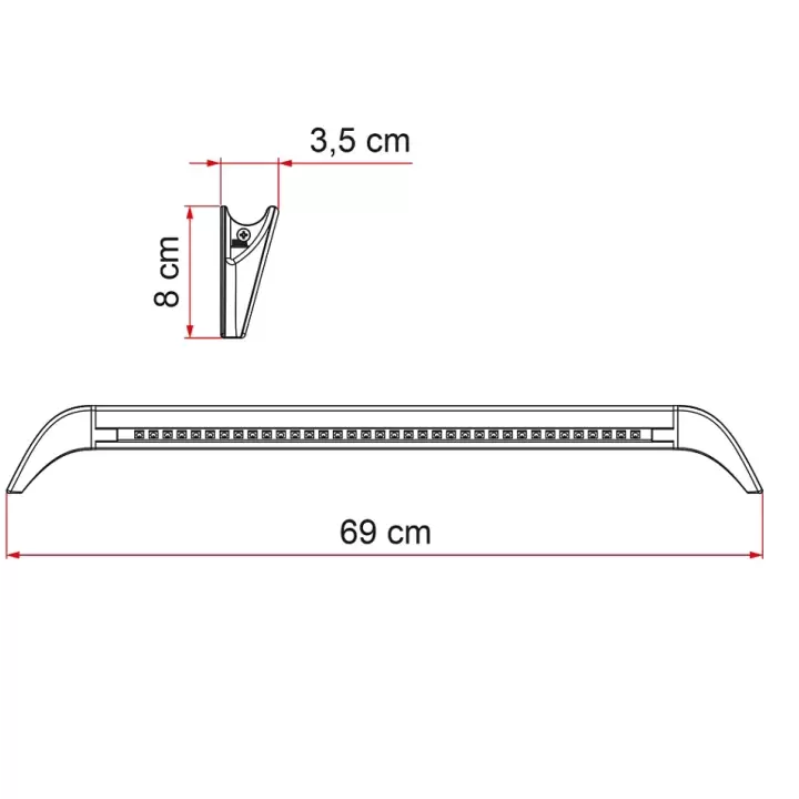 Fiamma 69cm Led Awning Kapı Üstü Karavan Dış Aydınlatma