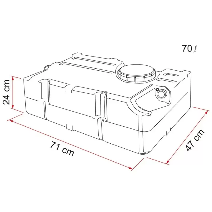 Fiamma 70 Litre Karavan Temiz Su Tankı