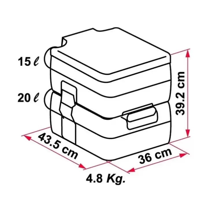 Fiamma BI-POT 39 20L Atık Tankı Portatif Tuvalet