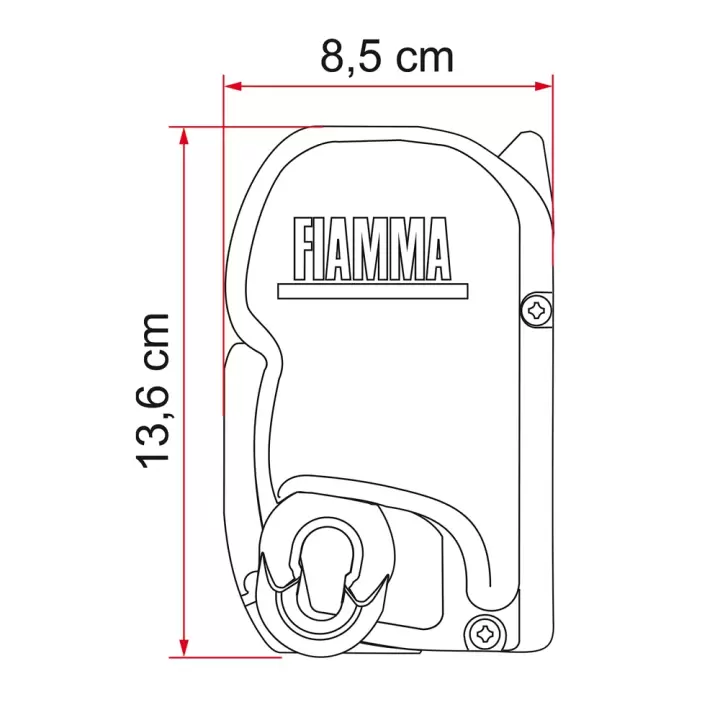 Fiamma F45s 2.60 x 2.00 Siyah Kasetli Duvar Tipi Karavan Tentesi