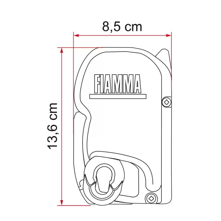 Fiamma F45s 3.00 x 2.50 Beyaz Kasetli Duvar Tipi Karavan Tentesi