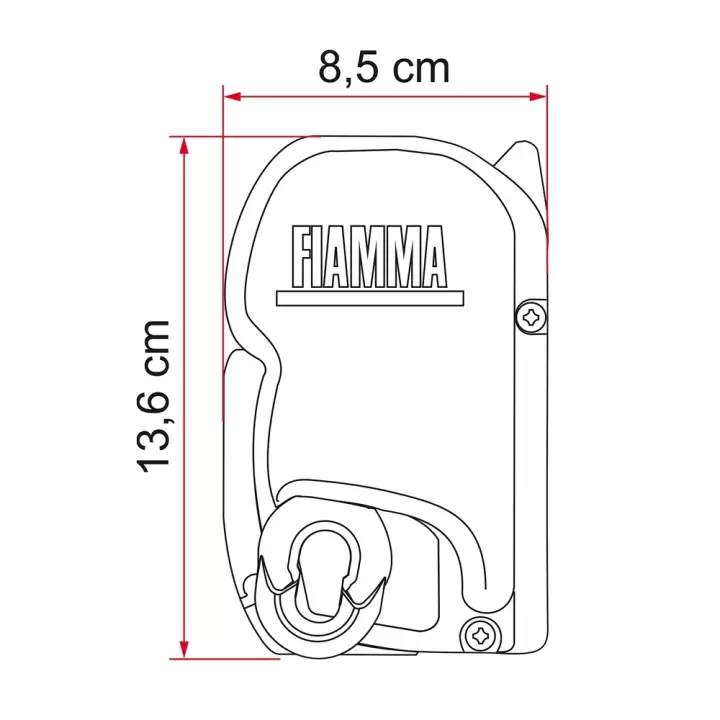 Fiamma F45s 4.00 x 2.50 Beyaz Kasetli Duvar Tipi Karavan Tentesi