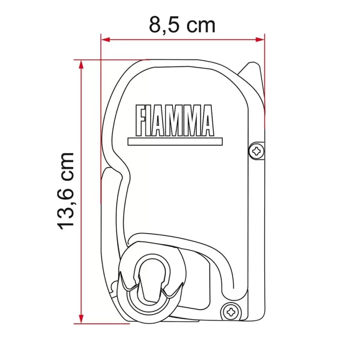 Fiamma F45s 4.00 x 2.50 Siyah Kasetli Duvar Tipi Karavan Tentesi