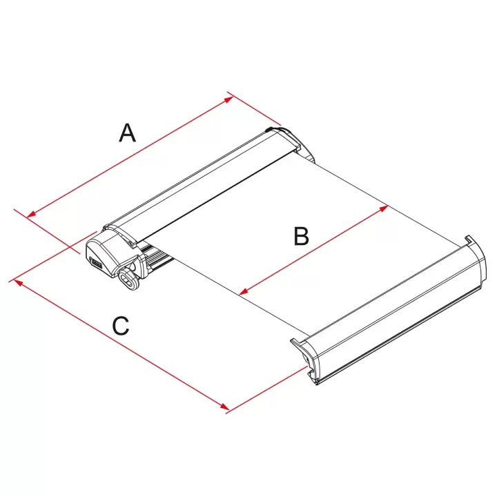 Fiamma F80s 3.70 x 2.50 Beyaz Çatı Tipi Tente