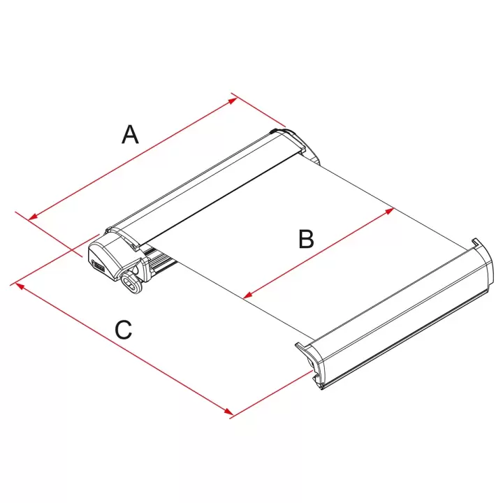 Fiamma F80s 4.00 x 2.50 Beyaz Çatı Tipi Tente